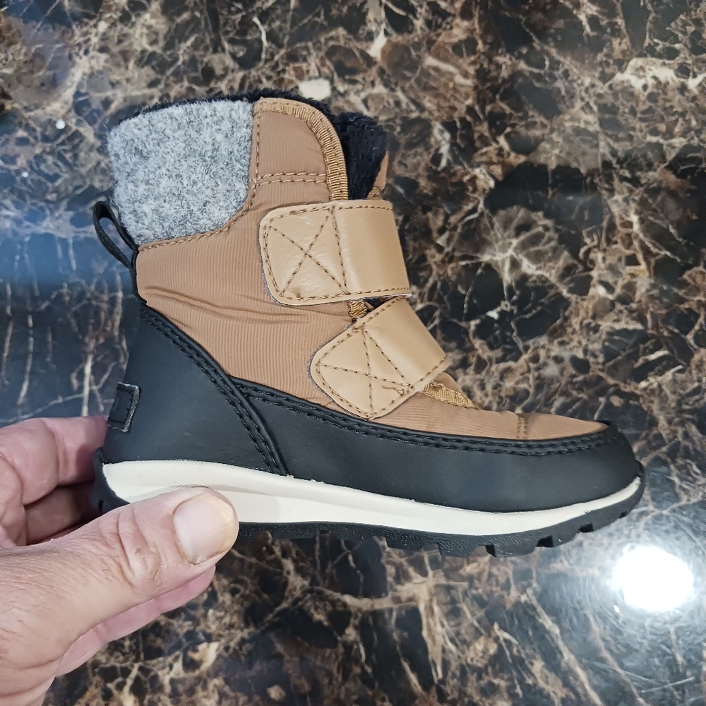 Sorel Kids' Tan and Black Winter Boots